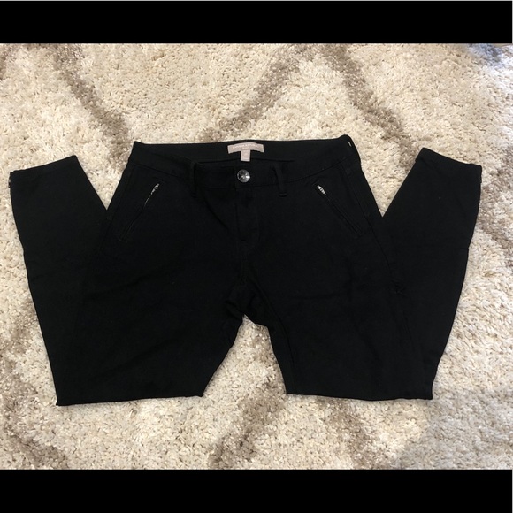 Banana Republic Pants - Black Banana Republic Sloan Moto Slacks w/ zippers